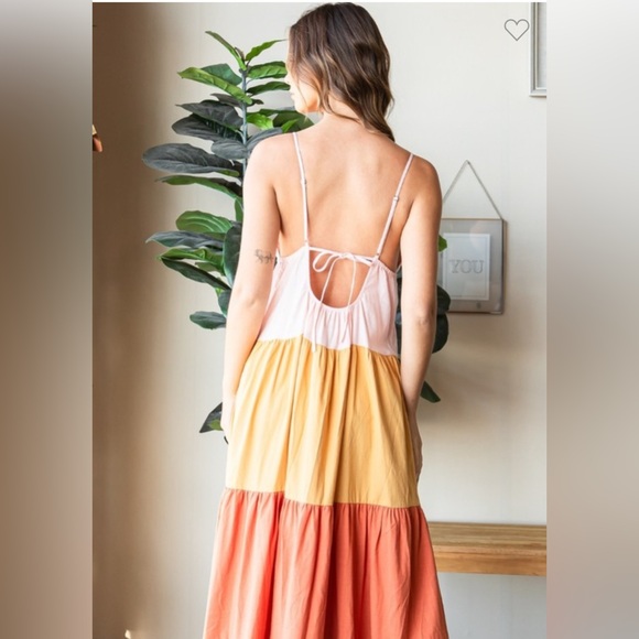 Gorgeous Multi Color Tiered Boho Maxi Dress - Picture 5 of 8